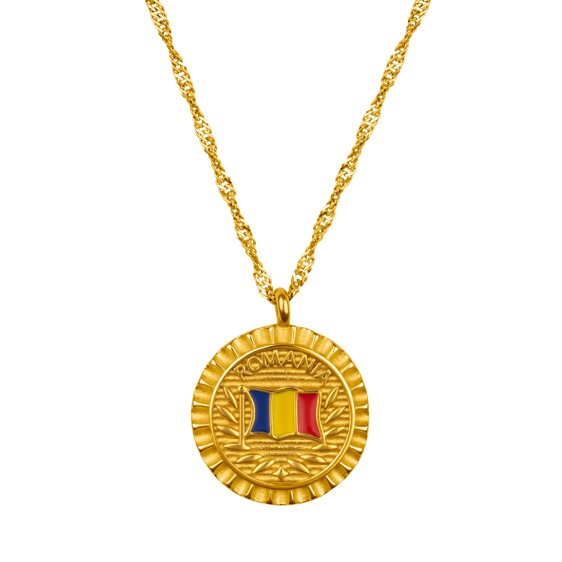 Rumänien Flaggenkette Damen 18K Gold | d'origine