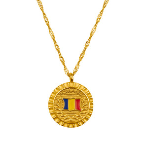 Rumänien Flaggenkette Damen 18K Gold | d'origine