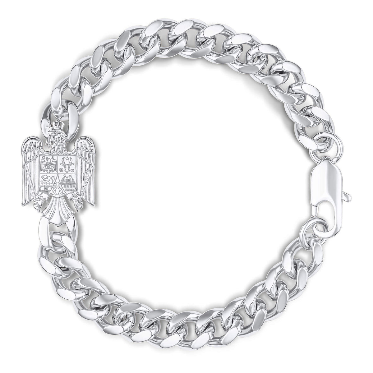 Rumänien Wappen Armband Herren Silber wasserfest | d'origine