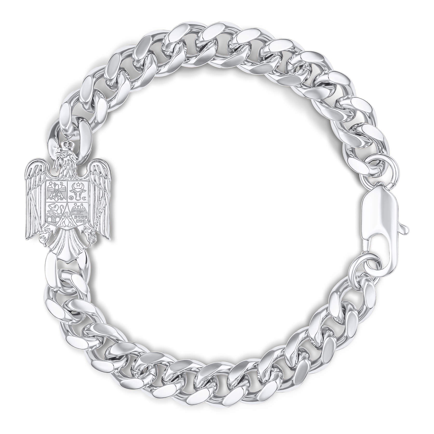 Rumänien Wappen Armband Herren Silber wasserfest | d'origine