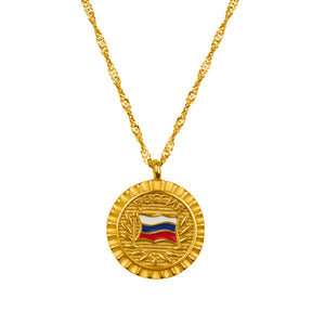 Russland Flaggenkette Damen 18K Gold | d'origine