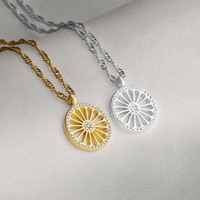 Roma Rad Wappen Kette Damen 18K Gold | d'origine