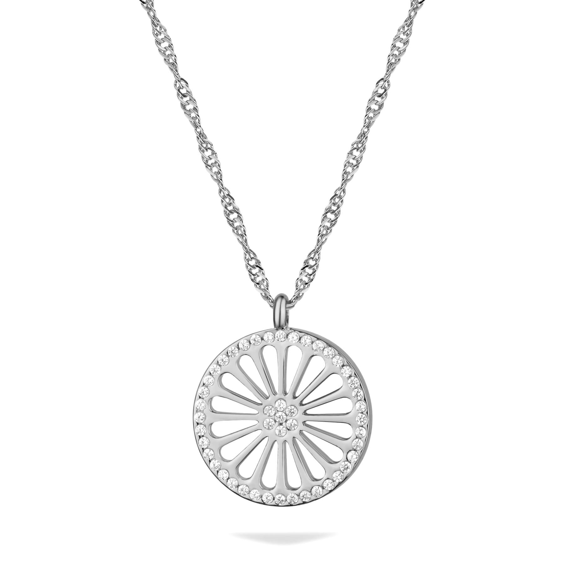 Roma Wappen Kette Damen Silber Edelstahl – Rad