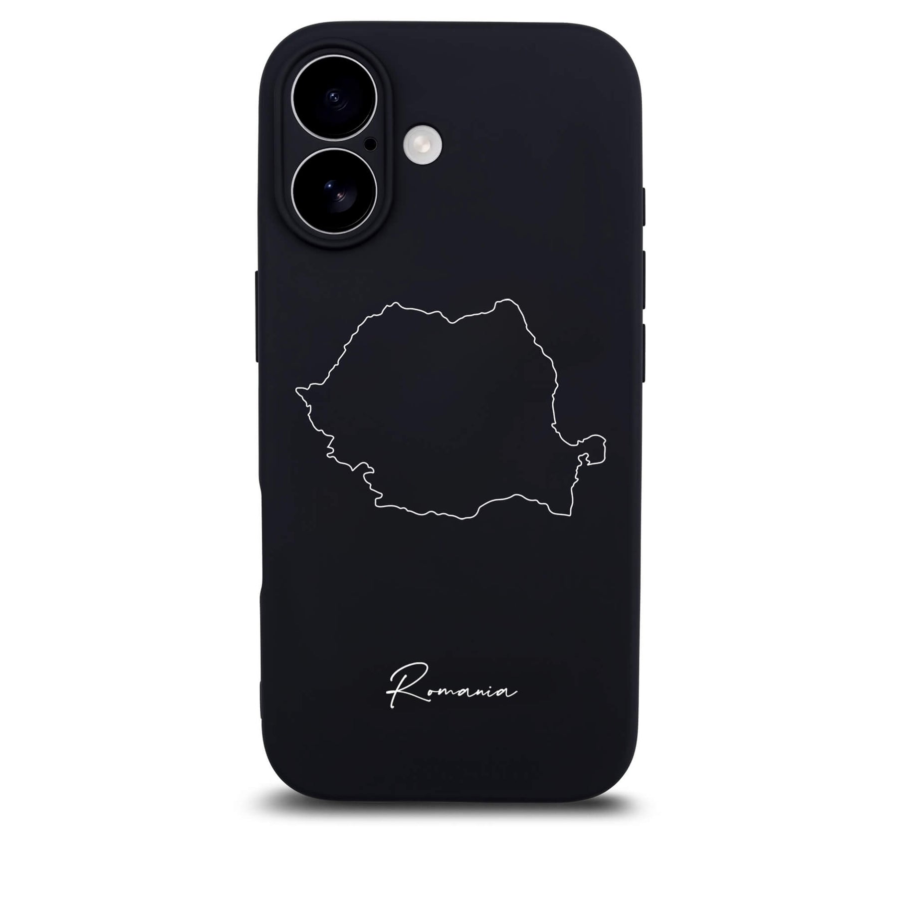 Rumänien Handyhülle für iPhone 17 – Rückseite mit Landkarte und Schriftzug