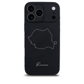 Rumänien Handyhülle für iPhone 17 Pro – Rückseite mit Landkarte und Schriftzug