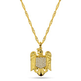 Rumänien Wappen Kette Damen Gold vergoldet | d'origine