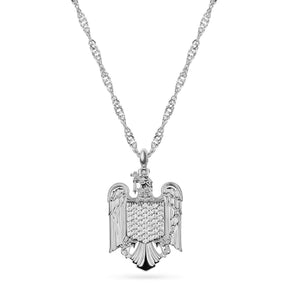 Rumänien Wappen Kette Damen Silber Edelstahl – Wappen