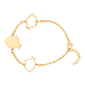 Rumänien Landkarten Armband 18K Gold | d'origine