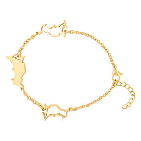 Russland Landkarten Armband 18K Gold | d'origine