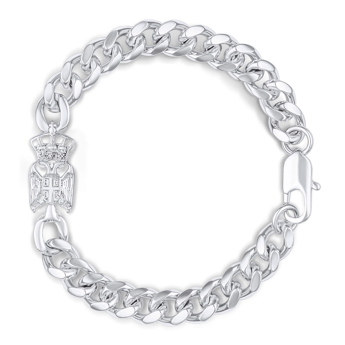Serbien Wappen Armband Herren Silber wasserfest | d'origine
