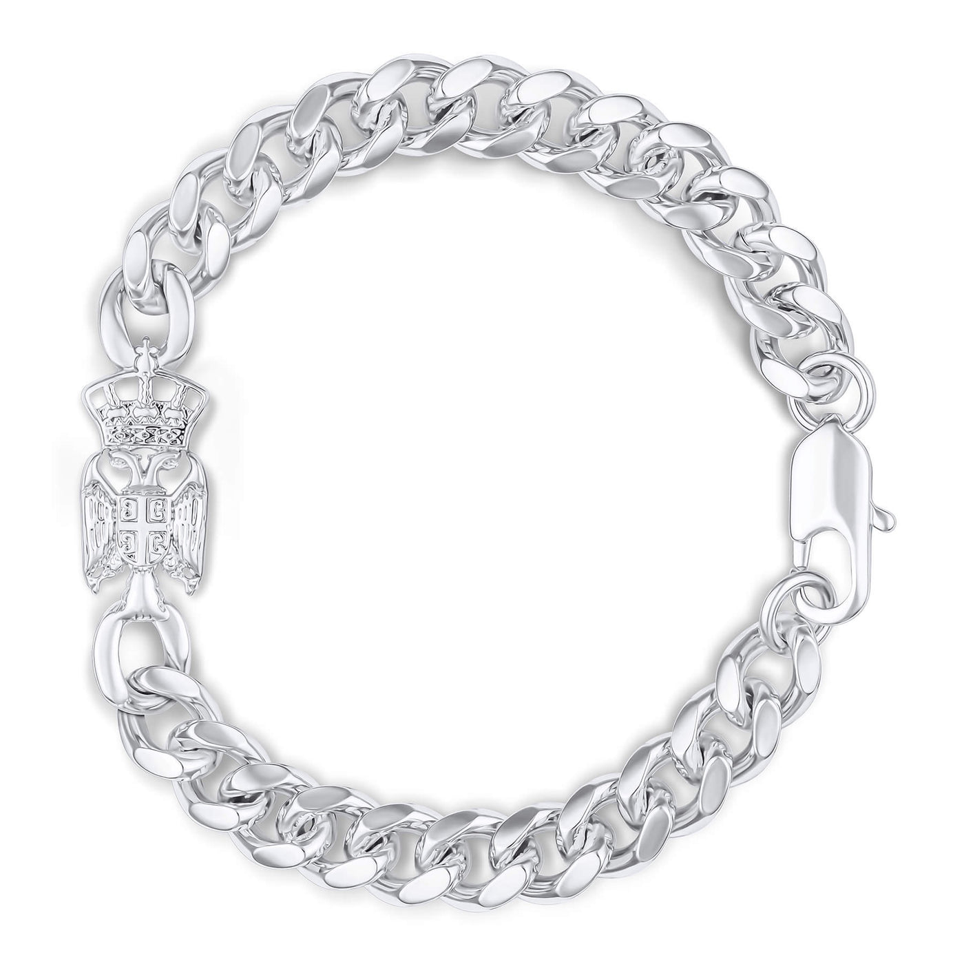 Serbien Wappen Armband Herren Silber wasserfest | d'origine