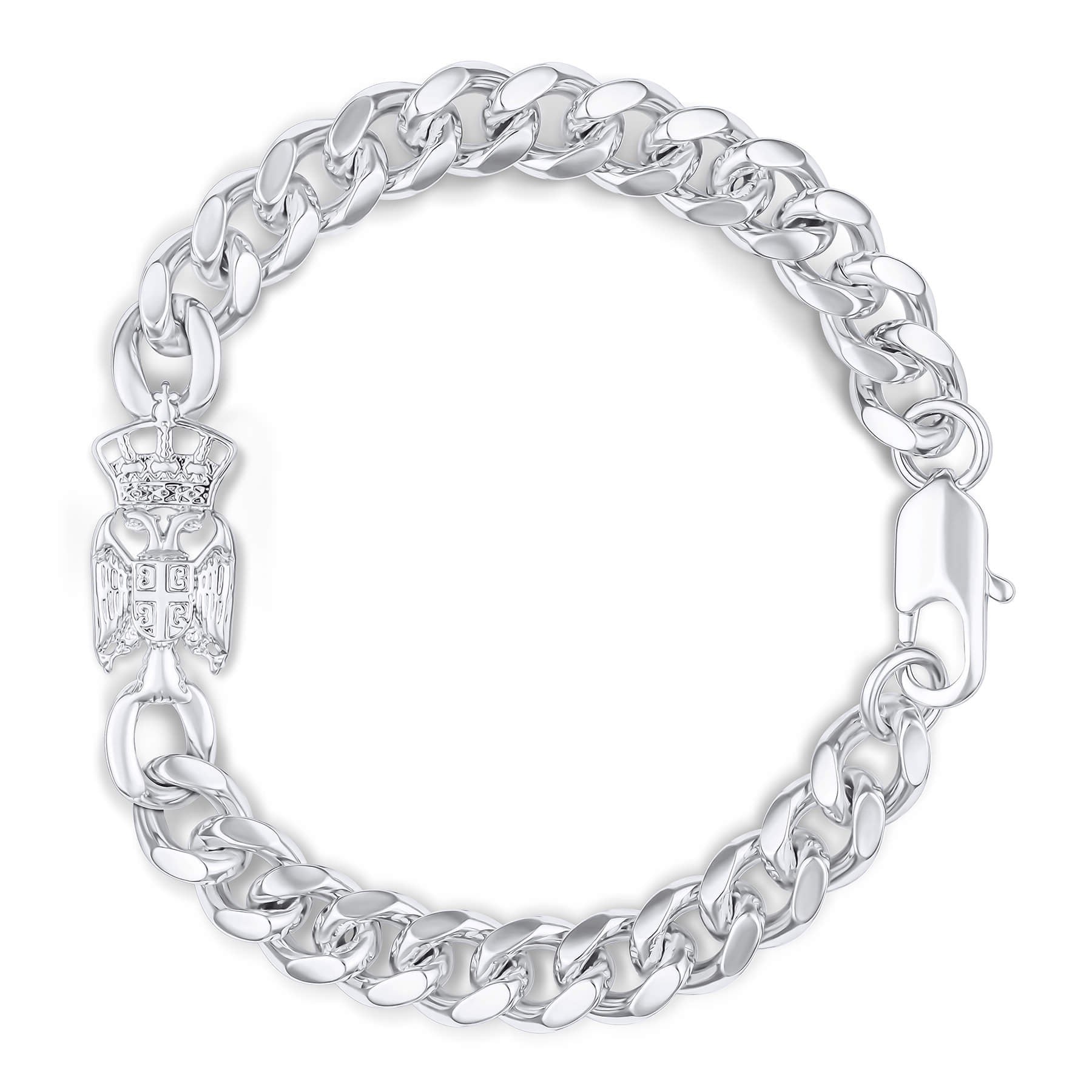 Serbien Wappen Armband Herren Silber wasserfest | d'origine
