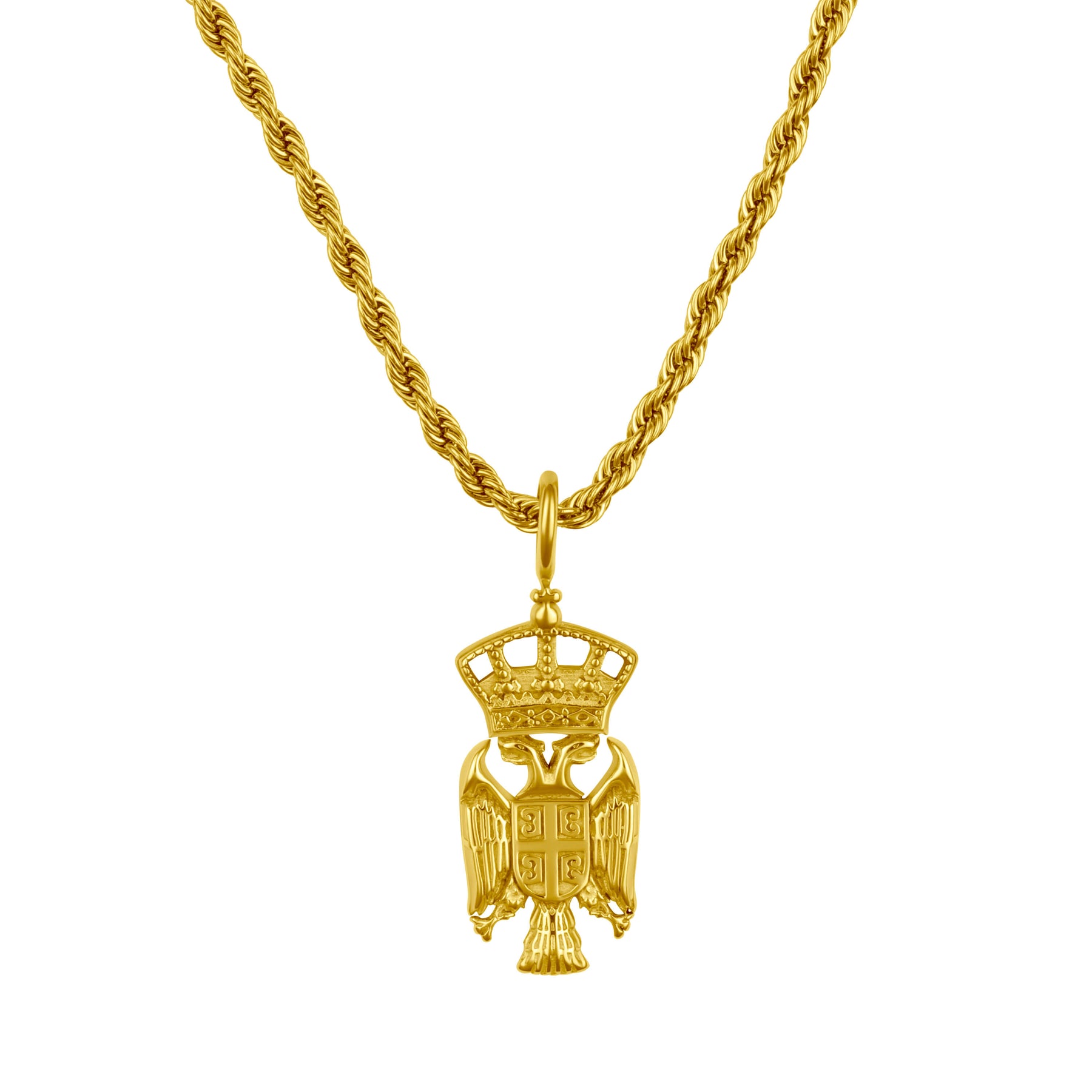 Serbien Adler Wappen Kette Herren 18K Gold | d'origine