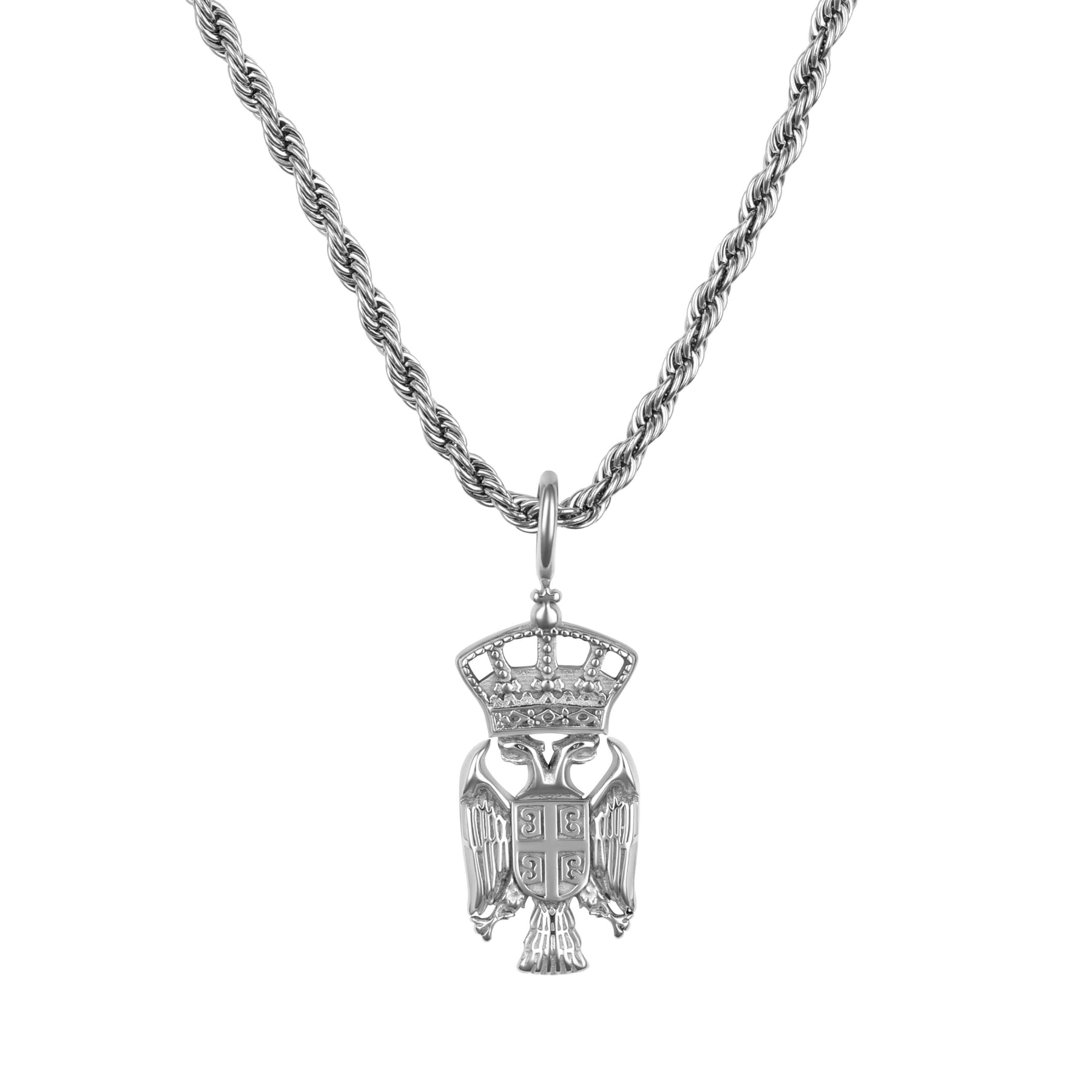 Serbien Wappen Kette Herren Silber Edelstahl – Adler