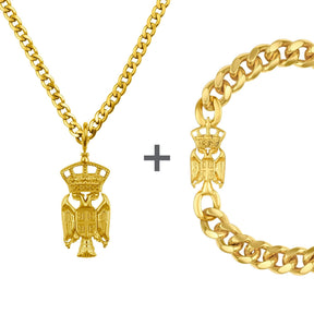 Serbien Wappen Schmuck Set Herren Edelstahl Kollektion