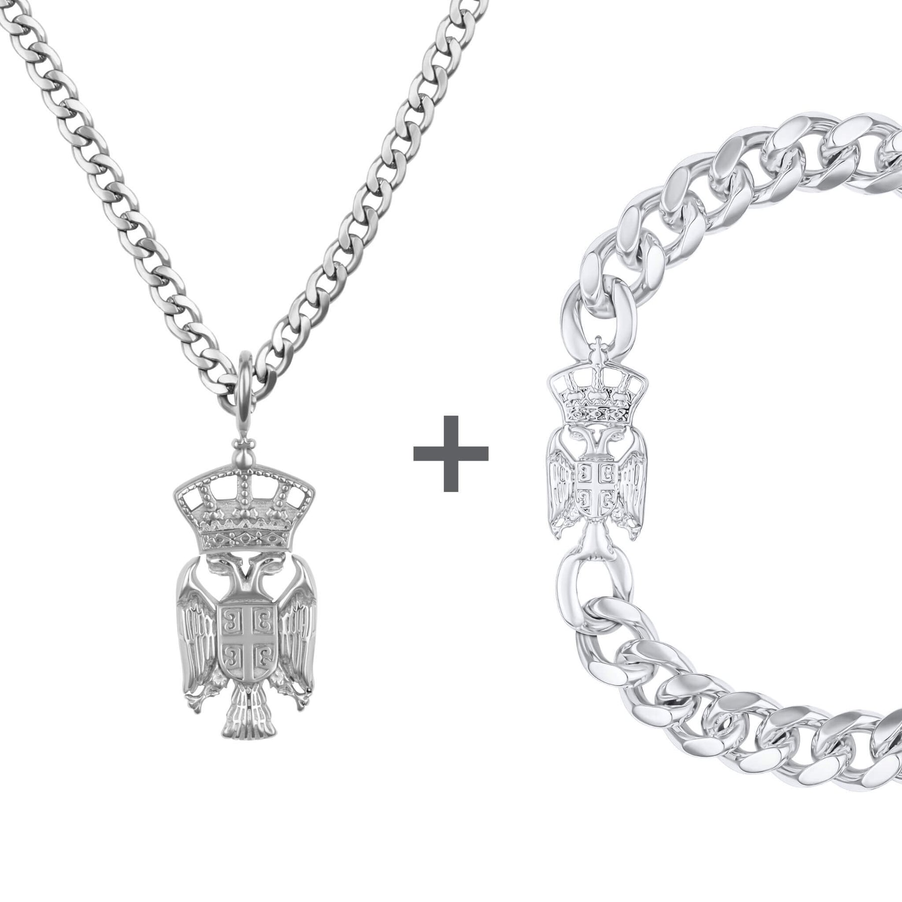Serbien Wappen Schmuck Set Herren | d'origine