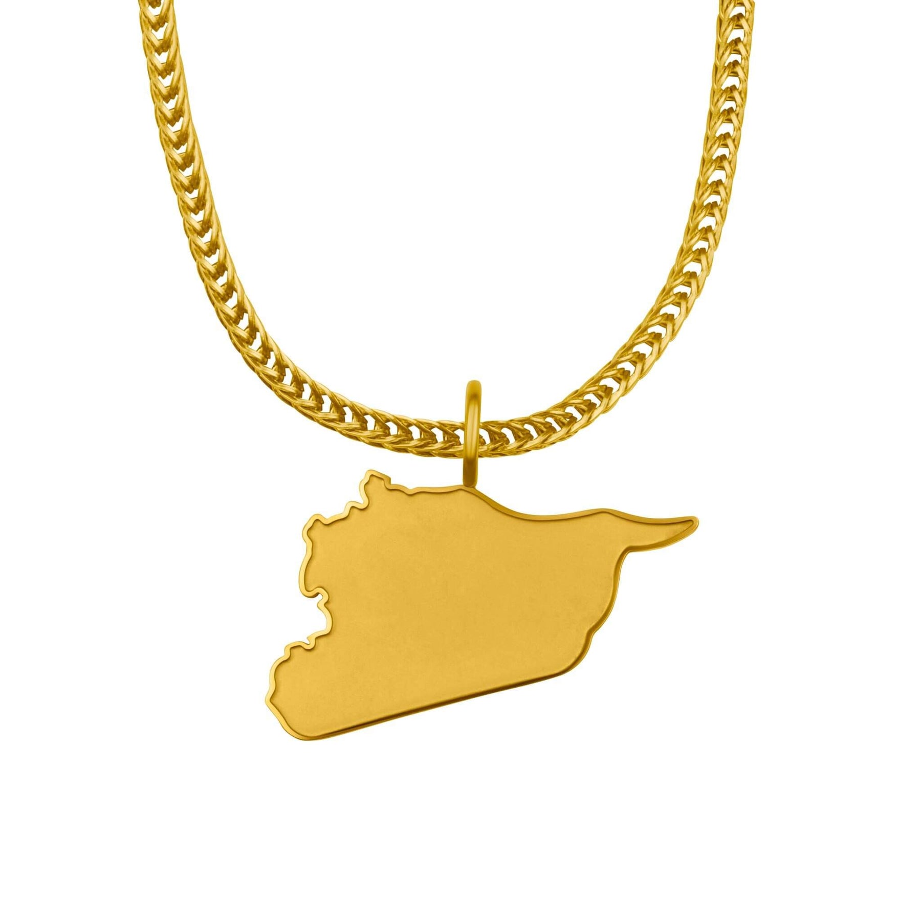 Syria Map Necklace Matte | Men