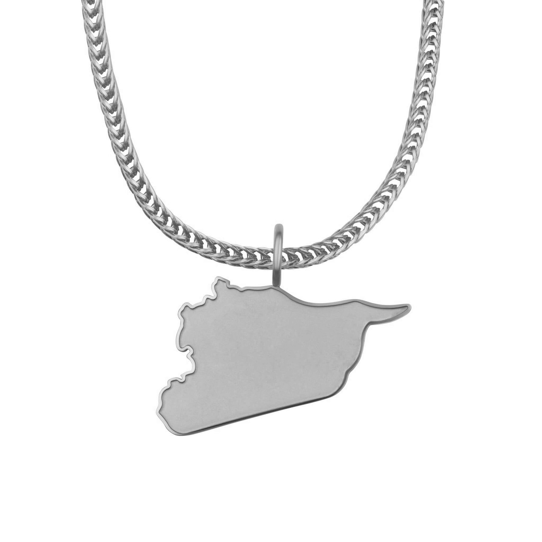 Syria Map Necklace Matte | Men