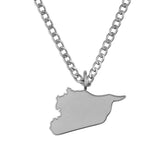 Syria Map Necklace Matte | Men