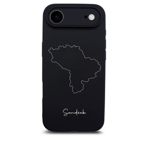 Sandžak Handyhülle für iPhone 17 Air – Rückseite mit Landkarte und Schriftzug