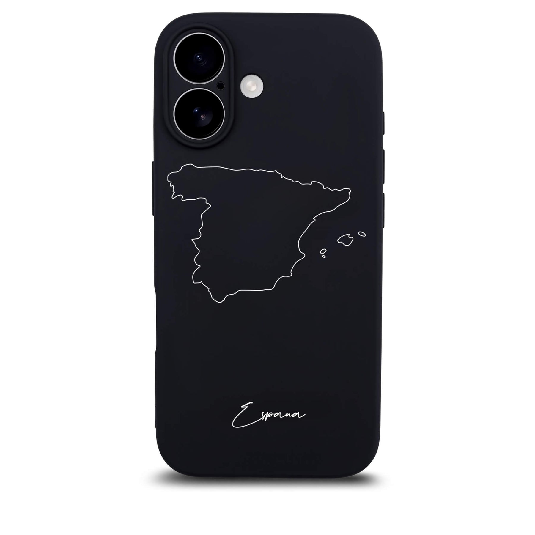 Spanien Handyhülle für iPhone 17 – Rückseite mit Landkarte und Schriftzug