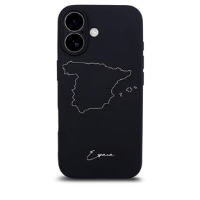 Spanien Handyhülle für iPhone 17 – Rückseite mit Landkarte und Schriftzug