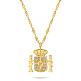 Spanien Wappen Kette Damen 18K Gold | d'origine