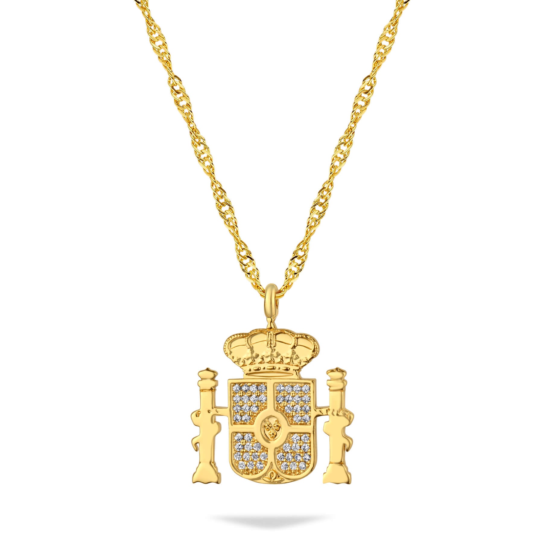 Spanien Wappen Kette Damen 18K Gold | d'origine
