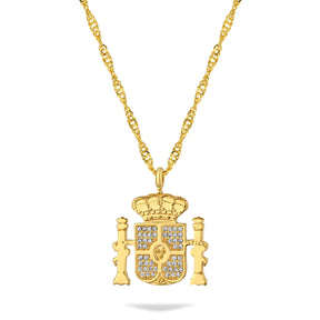 Spanien Wappen Kette Damen 18K Gold | d'origine