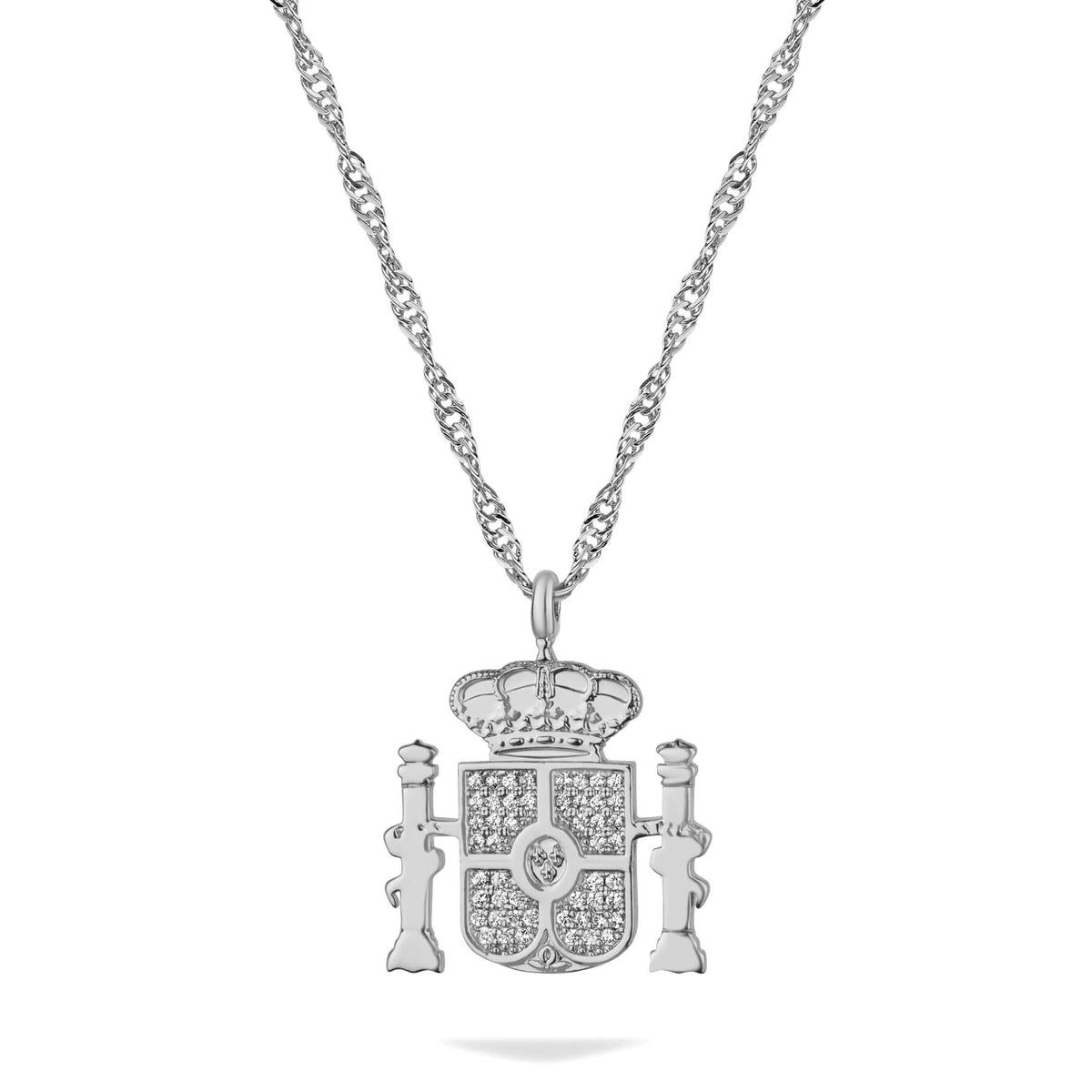Spanien Wappen Kette Damen Silber wasserfest | d'origine