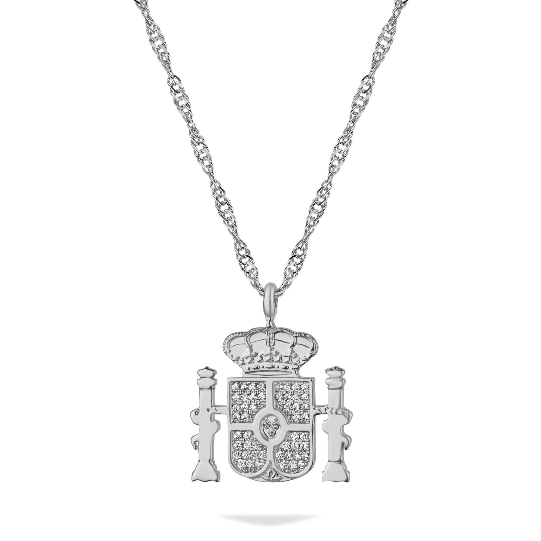 Spanien Wappen Kette Damen Silber wasserfest | d'origine