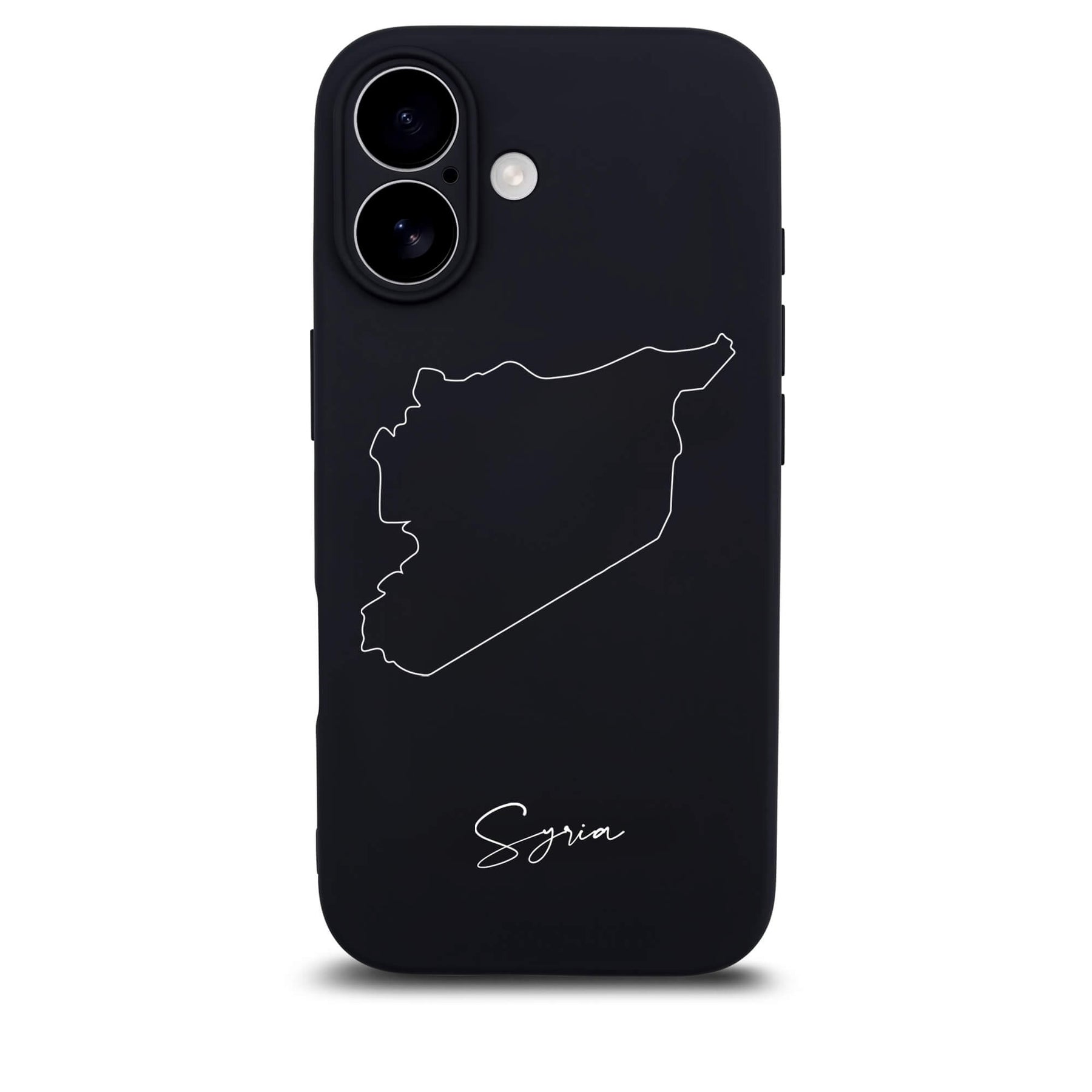 Syrien Handyhülle für iPhone 17 – Rückseite mit Landkarte und Schriftzug