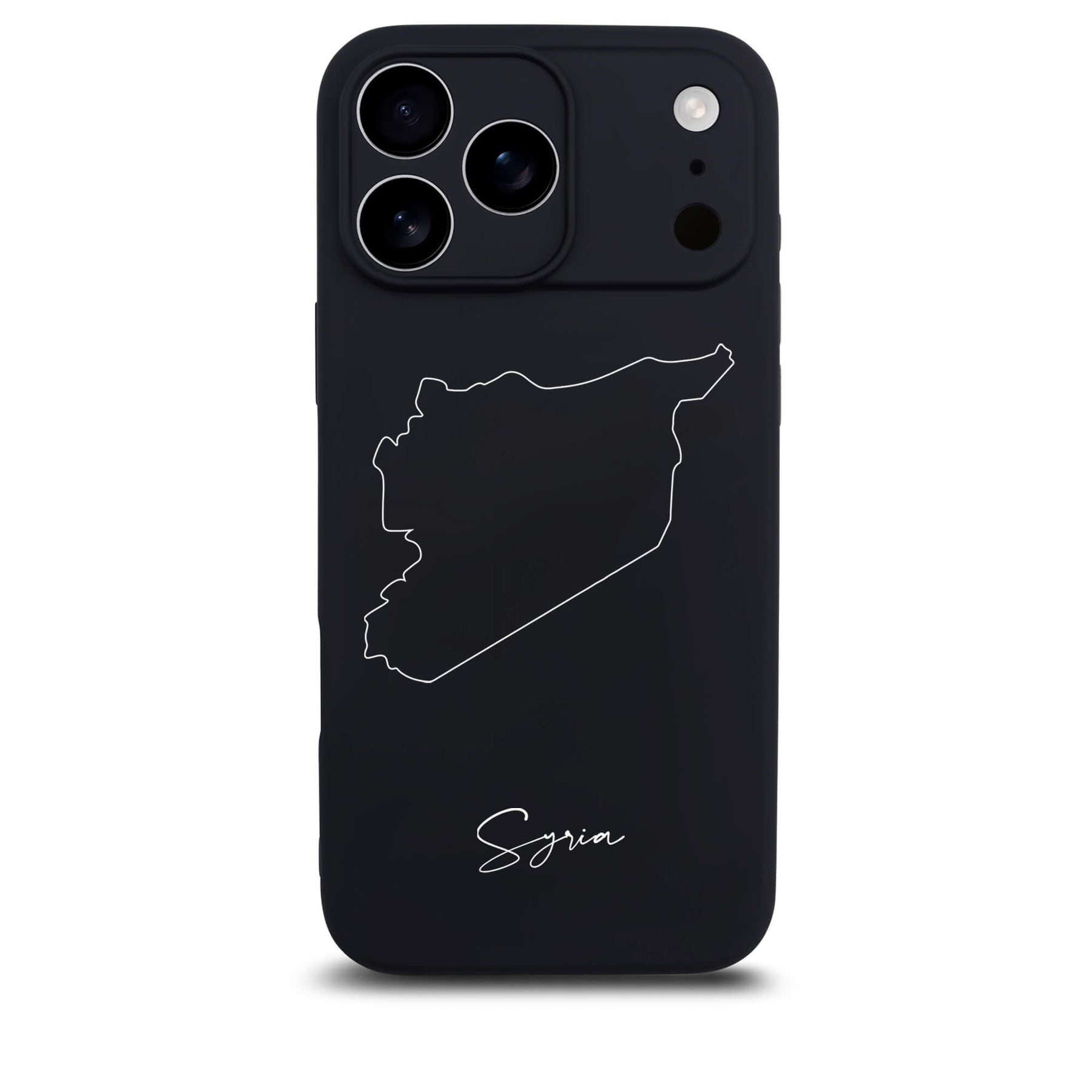 Syrien Handyhülle für iPhone 17 Pro – Rückseite mit Landkarte und Schriftzug