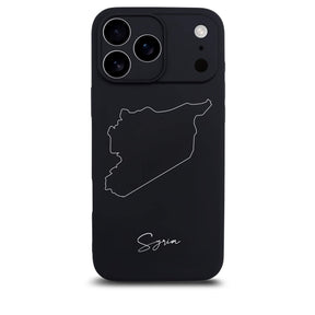 Syrien Handyhülle für iPhone 17 Pro – Rückseite mit Landkarte und Schriftzug