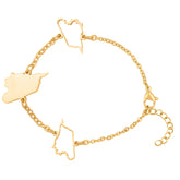 Syrien Landkarten Armband 18K Gold | d'origine
