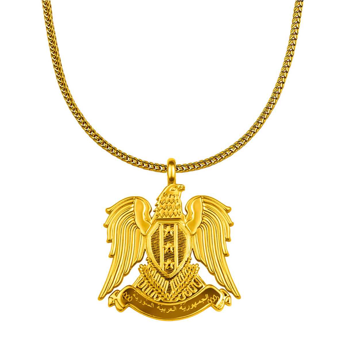 Syrien Wappen Kette Herren Gold vergoldet | d'origine