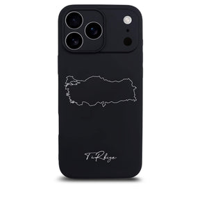 Türkei Handyhülle für iPhone 17 Pro – Rückseite mit Landkarte und Schriftzug