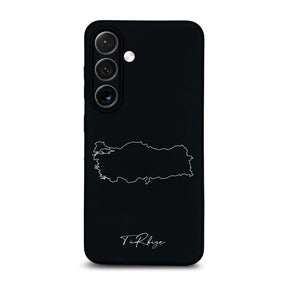 Türkei Handyhülle für Samsung Galaxy S23 bis S26 – Rückseite mit Landkarte und Schriftzug