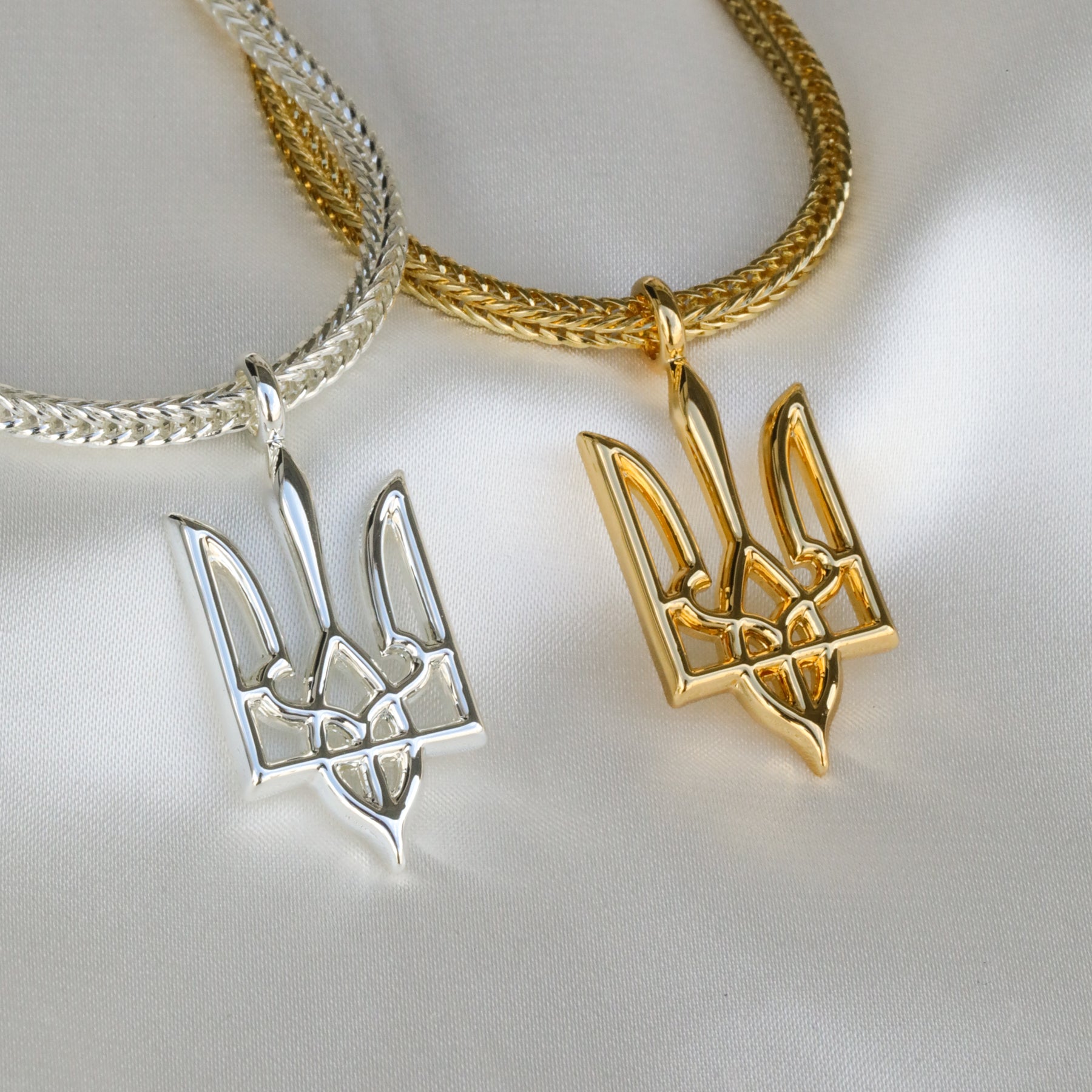 Ukraine Dreizack Wappen Kette Herren Edelstahl | d'origine