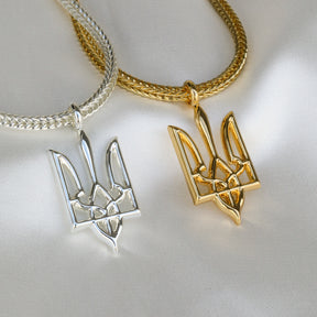 Ukraine Dreizack Wappen Kette Herren Edelstahl | d'origine