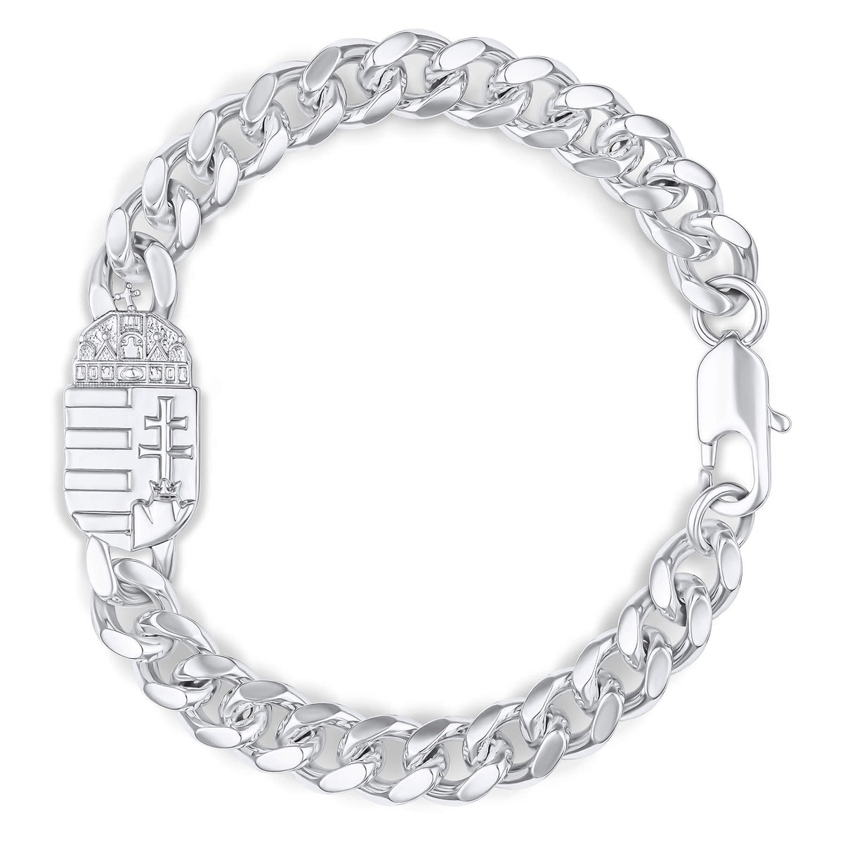 Ungarn Wappen Armband Herren Silber wasserfest | d'origine