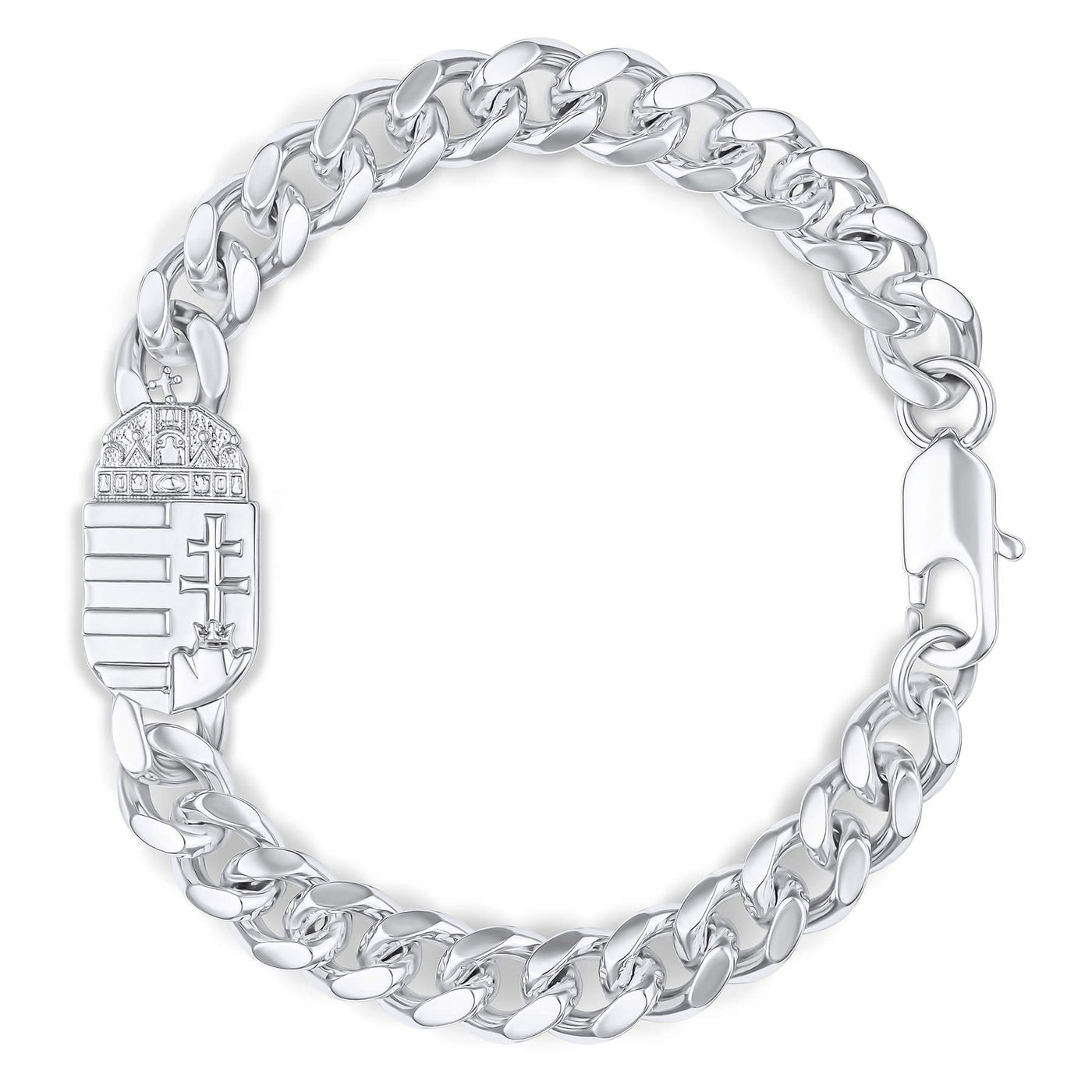 Ungarn Wappen Armband Herren Silber wasserfest | d'origine