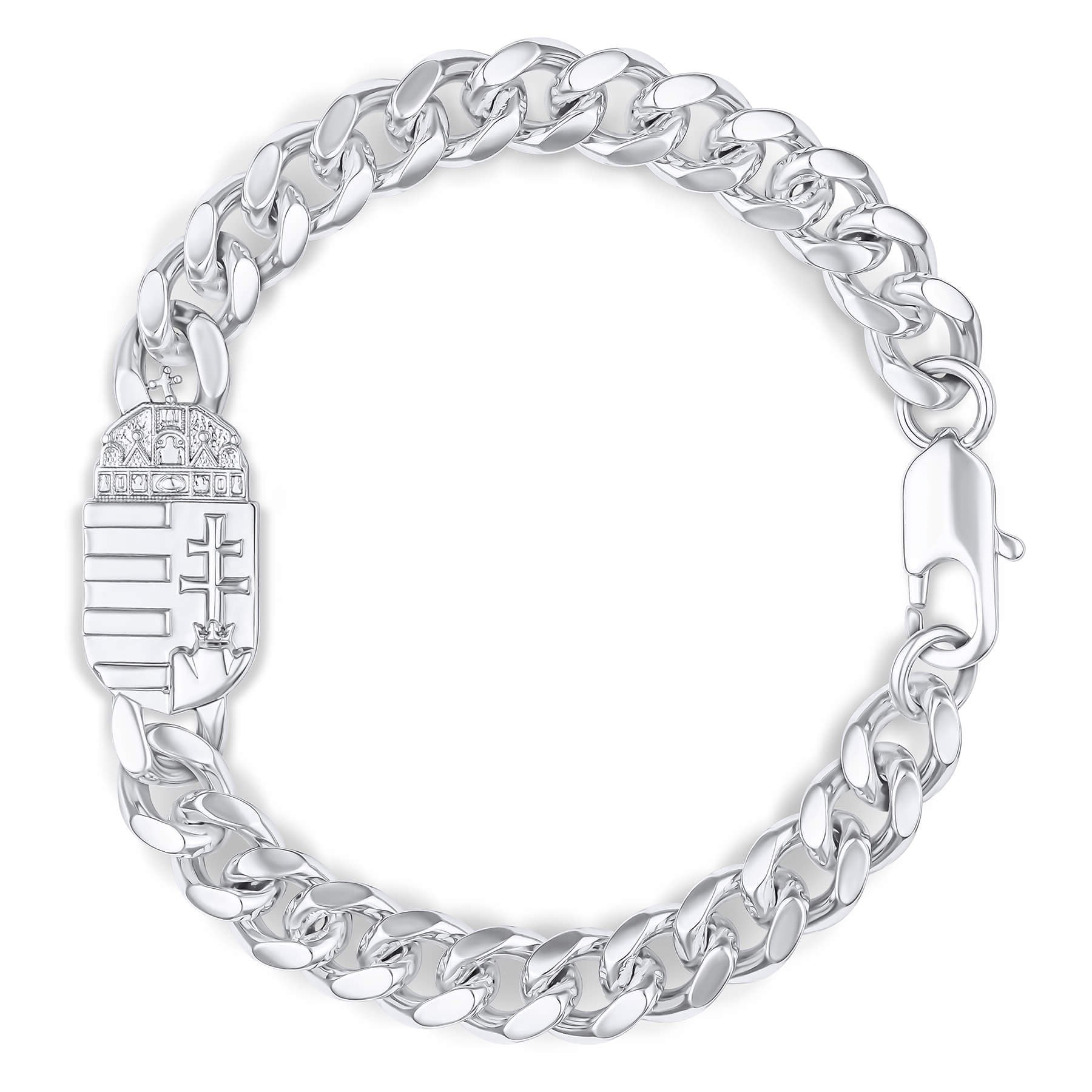 Ungarn Wappen Armband Herren Silber wasserfest | d'origine