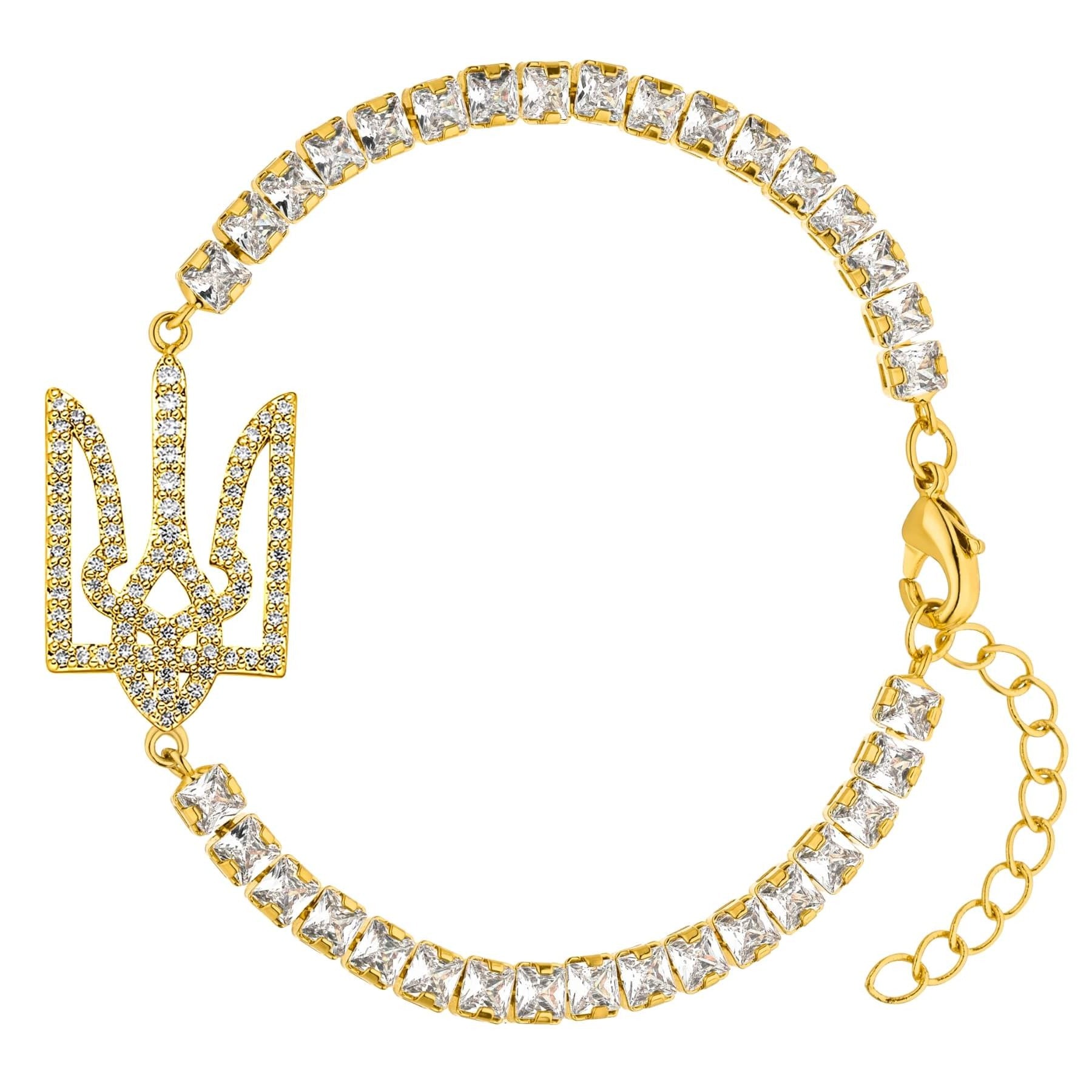 Ukraine Dreizack Wappen Armband Damen 18K Gold | d'origine