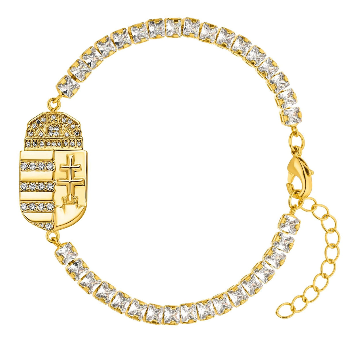 Ungarn Wappen Armband Damen Gold vergoldet | d'origine