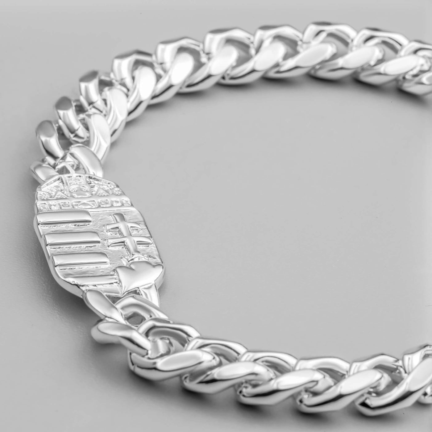 Ungarn Wappen Armband Herren Silber wasserfest | d'origine