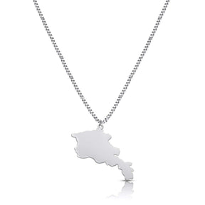 Armenien Landkarten Kette Herren Silber Edelstahl | d'origine