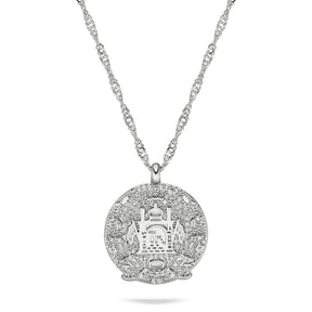 Afghanistan Wappen Kette Damen Silber Edelstahl – Wappen