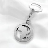 Afrika Landkarten Schlüsselanhänger Silber Edelstahl | d'origine