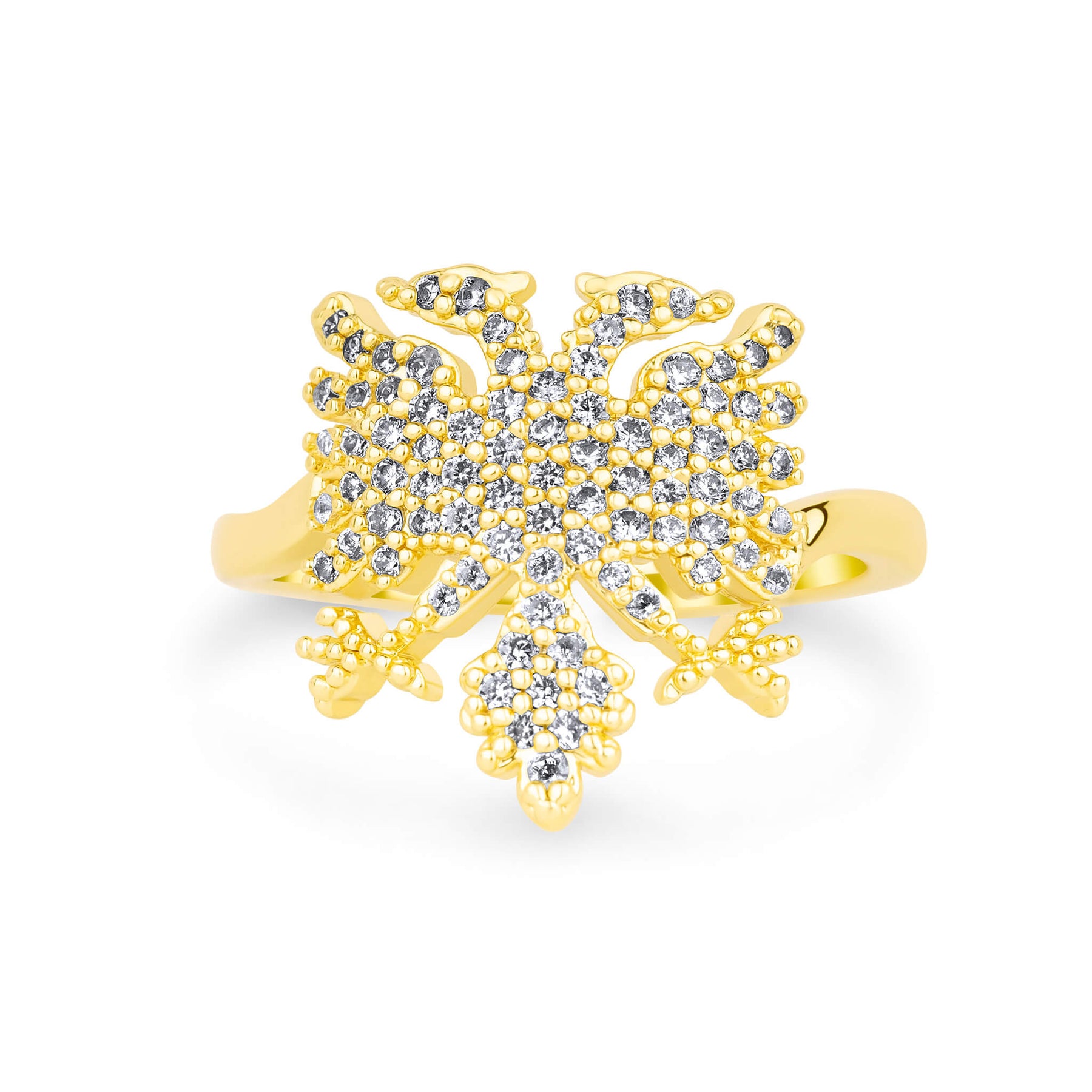 Albanien Wappen Ring Damen Gold vergoldet | d'origine